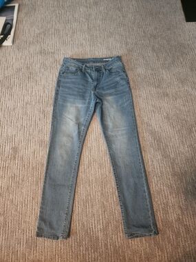 Men's Straight Jeans in Washed Blue